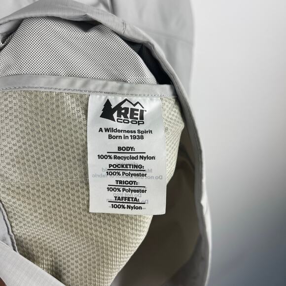 REI Co-op Rainier Rain Jacket Women's XL Gray 2.5 L Lightweight Hood Ripstop - Picture 9 of 16